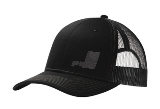 Port Authority® Snapback Trucker Cap Left Side Logo BLACK OUT C112