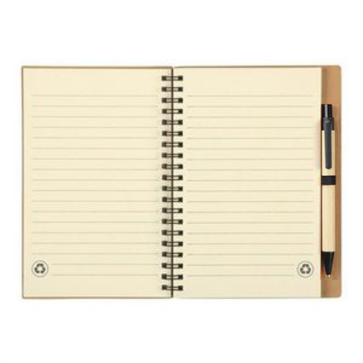 5" X 7" Eco Spiral Notebook With Pen